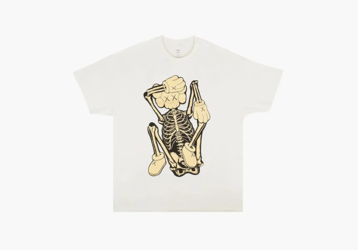 Kaws Skeleton New Fiction Bone T-Shirt White  Kaws Skeleton New Fiction Bone T-Shirt White