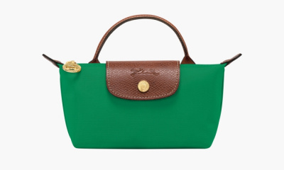 Longchamp Le Pliage Original Pouch With Handle Green ONE SIZE