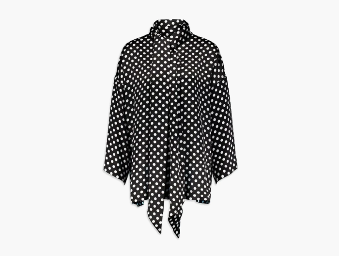 Saint Laurent Satin Blouse Black 