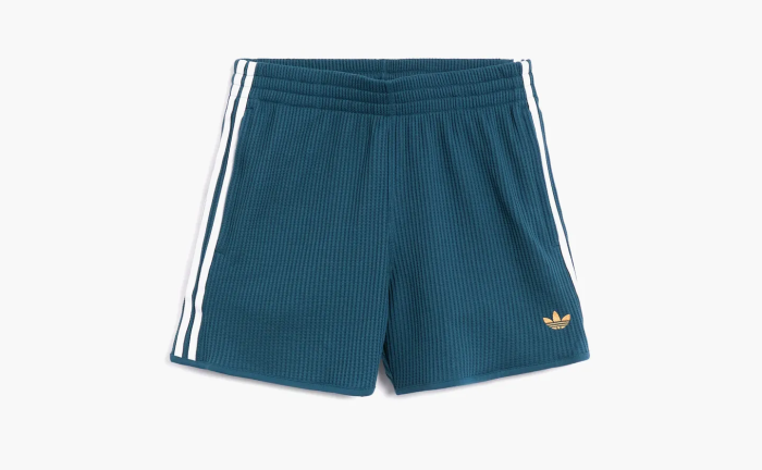 Adidas Originals Waffle Knit Sprinter Shorts Blue  Adidas Originals Waffle Knit Sprinter Shorts Blue