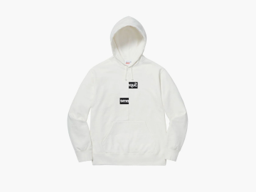 Supreme x Comme des Garcons Shirt Split Box Hooded Sweatshirt White  Supreme x Comme des Garcons Shirt Split Box Hooded Sweatshirt White