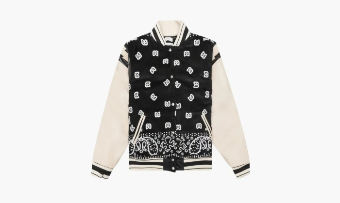 RHUDE Bandana Bomber Jacket Black White  RHUDE Bandana Bomber Jacket Black White