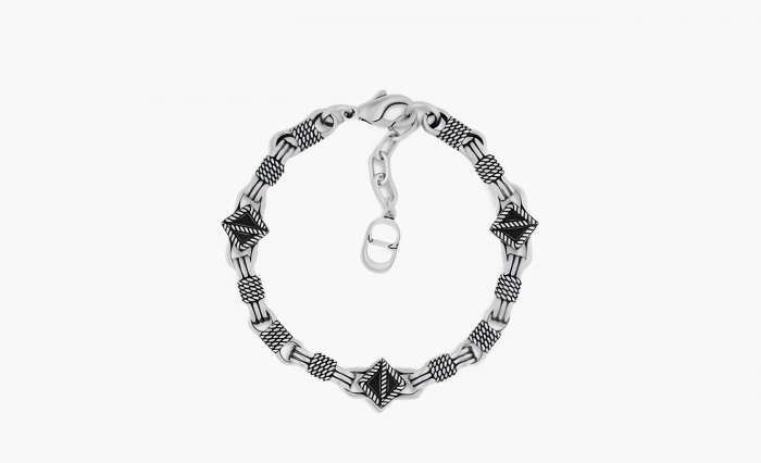 Dior CD Diamond Buffalo Bracelet WMNS "Silver" 