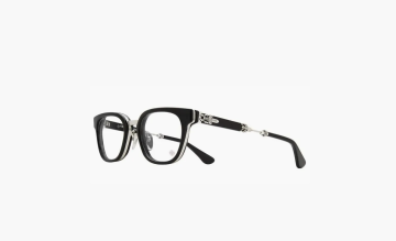 Chrome Hearts Duck Butter Black Shiny Eye Glasses Silver 
