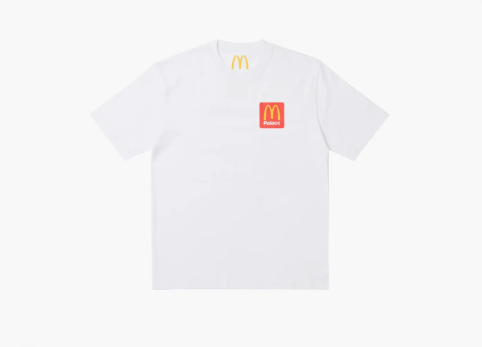 Palace x McDonald's Description T-Shirt White Description 1  Palace x McDonald's Description T-Shirt White Description 1