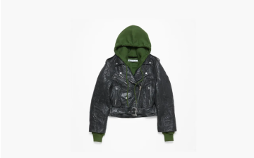 Acne Studios Layered Leather Jacket Black 