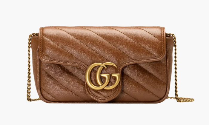 Gucci Gg Marmont Super Mini Bag Brown 