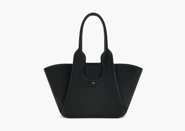 JW PEI Cara Faux Suede Tote Bag Black 