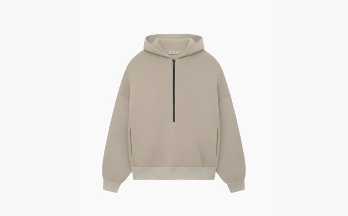 Fear Of God Half zip Hoodie "Taupe" 