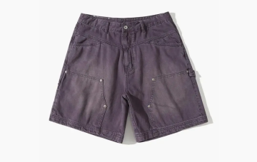 Nothomme Outdoor Retro Denim Shorts Purple 