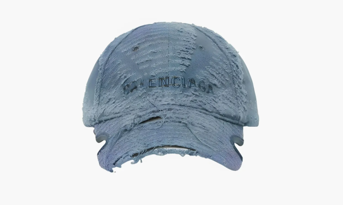Balenciaga Laser Destroyed Cap Faded Blue 