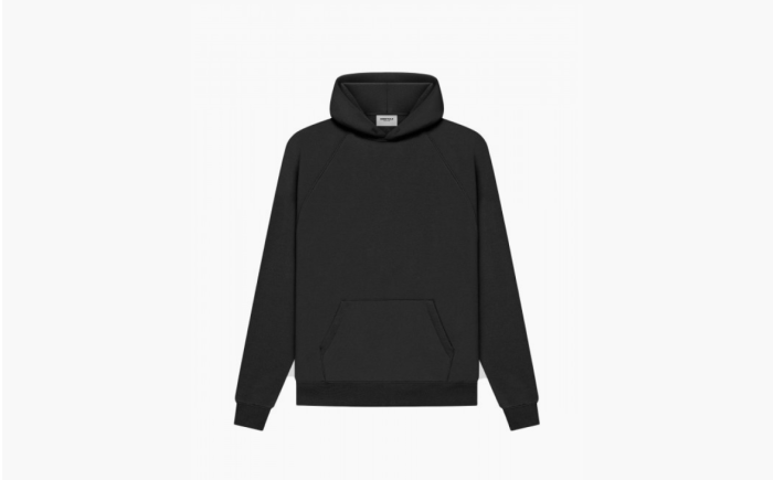 Fear of God Essentials SS21 Pull-Over Hoodie Stretch Limo Logo Black  Fear of God Essentials SS21 Pull-Over Hoodie Stretch Limo Logo Black