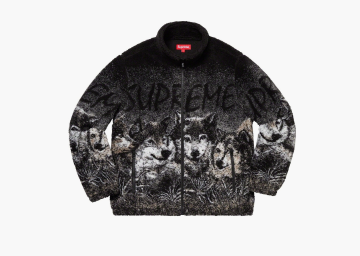 Supreme Wolf Fleece Jacket Black  Supreme Wolf Fleece Jacket Black