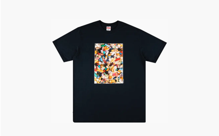 Supreme FW20 Pills Tee Heather Navy  Supreme FW20 Pills Tee Heather Navy