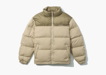 Carhartt WIP Embroidered Quilted Zip-Up Down Puffer Jacket Dark Skin  Carhartt WIP Embroidered Quilted Zip-Up Down Puffer Jacket Dark Skin