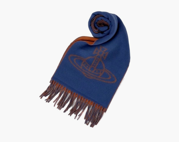 Vivienne Westwood Knit Scarf Blue  Vivienne Westwood Knit Scarf Blue
