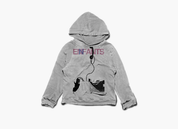 Enfants Riches Déprimés Forget to Answer Shrunken Hoodie Grey  Enfants Riches Déprimés Forget to Answer Shrunken Hoodie Grey