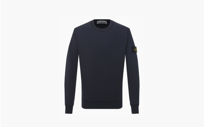 Stone Island Garment Dyed Crew Sweatshirt Dark Blue 