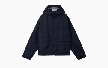 Stone Island Hooded Jacket With Water-Resistant Membrane Blue 