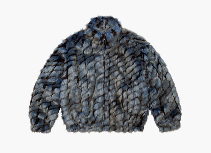 Supreme 2-Tone Windstopper Faux Fur Jacket Blue 
