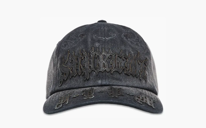 Supreme Leather Appliqué 6-Panel Black 