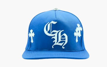 Chrome Hearts Cross Patch Baseball Hat Blue 
