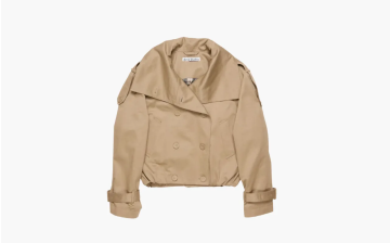 Acne Studios Short Twill Collar Jacket Mud Beige 