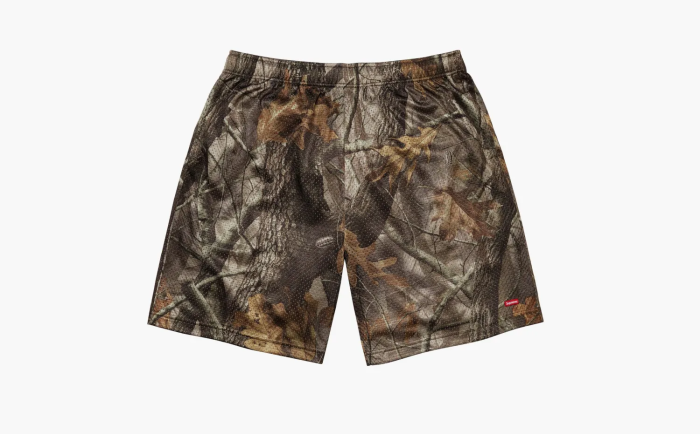 Supreme Small Box Baggy Mesh Short  Realtree Hardwoods Camo 
