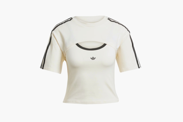 Adidas Originals Cutout Cali Tee  "Cream White / Black" 