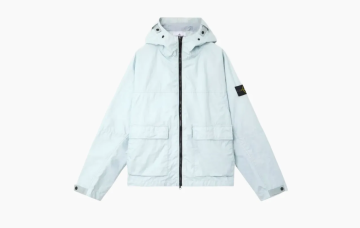 Stone Island Hooded Jacket With Water-Resistant Membrane Sky Blue 