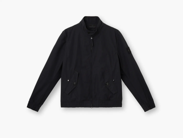 Stone Island Jacket with Natural Weather Barrier Black  Stone Island Jacket with Natural Weather Barrier Black