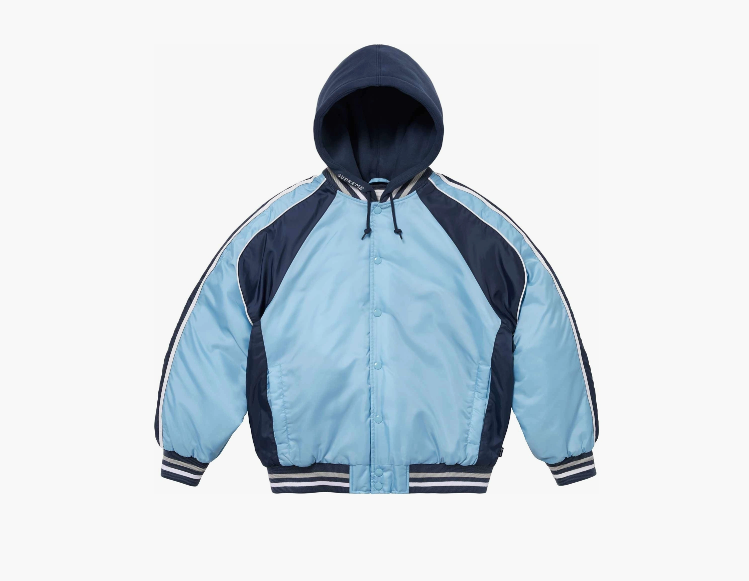 Supreme Hooded Stadium Jacket Blue  Supreme Hooded Stadium Jacket Blue
