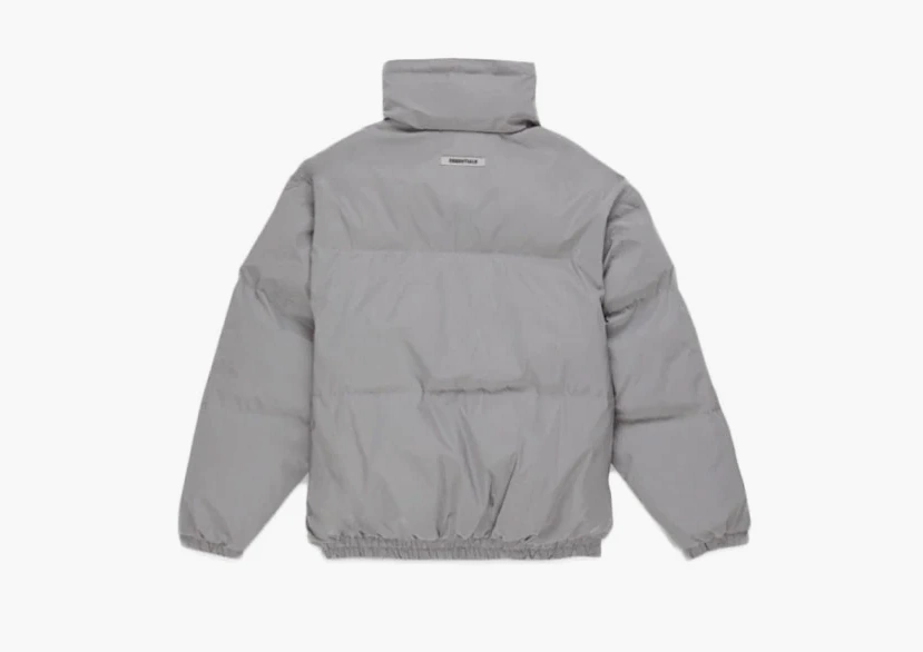 Fear of God Essentials SS20 Puffer Jacket Silver Reflective  Fear of God Essentials SS20 Puffer Jacket Silver Reflective
