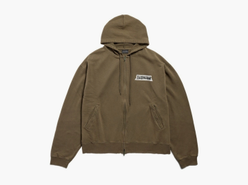 Balenciaga Over Zip-Up Hoodie Khaki 