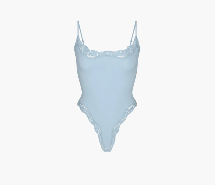 Skims Fits Everybody Lace Cami Bodysuit Denim  Skims Fits Everybody Lace Cami Bodysuit Denim