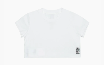 Chrome Hearts Embroidered Crop Logo White 