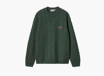 Carhartt WIP Signature Knit Crew Sweater Green 