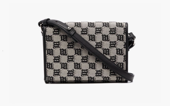 Misbhv Monogram Jacquard Shoulder Bag Black 