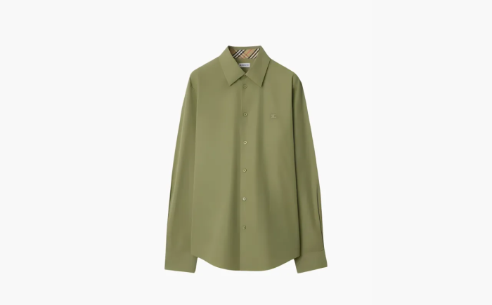 Burberry Men's Button Up Shirts Green  Burberry Men's Button Up Shirts Green
