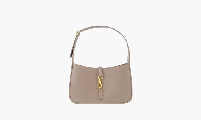 Saint Laurent Le 5 A 7 Monogram Hobo Bag Taupe 