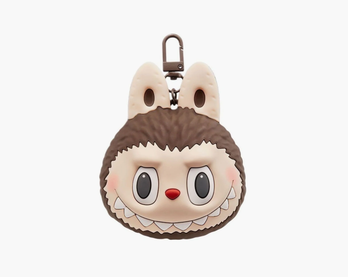 Pop Mart The Monsters Labubu Silicone Earphone Bag Brown  Pop Mart The Monsters Labubu Silicone Earphone Bag Brown
