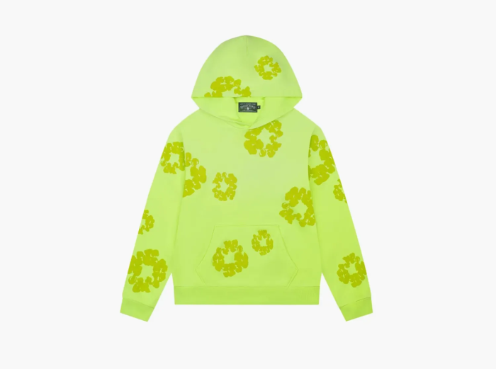 Denim Tears Mono Cotton Wreath Hoodie Neon Green  Denim Tears Mono Cotton Wreath Hoodie Neon Green