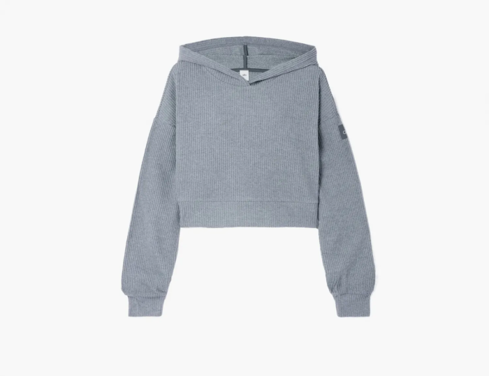 Alo Yoga Muse Hoodie Steel Grey Heather  Alo Yoga Muse Hoodie Steel Grey Heather