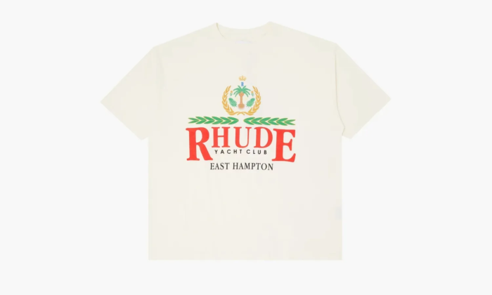 RHUDE East Hampton Crest Tee Vintage White  RHUDE East Hampton Crest Tee Vintage White