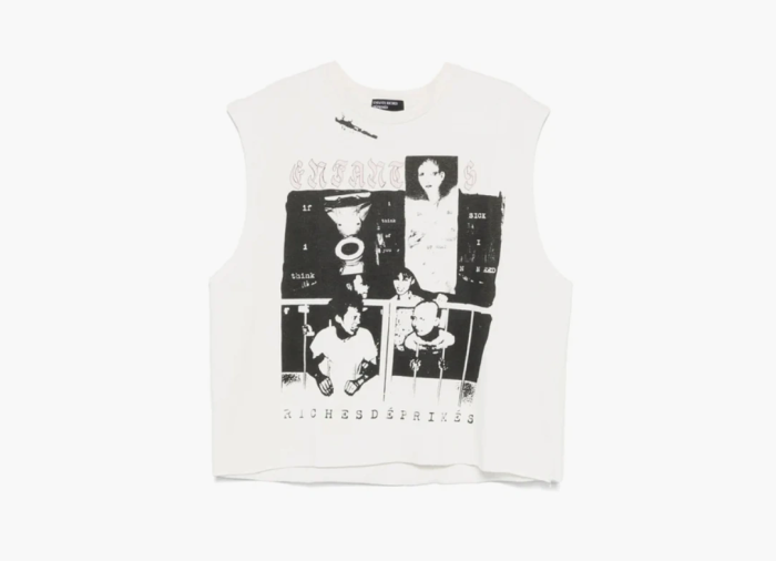 Enfants Riches Déprimés Endless Blockades Cut Off T-Shirt Faded White 