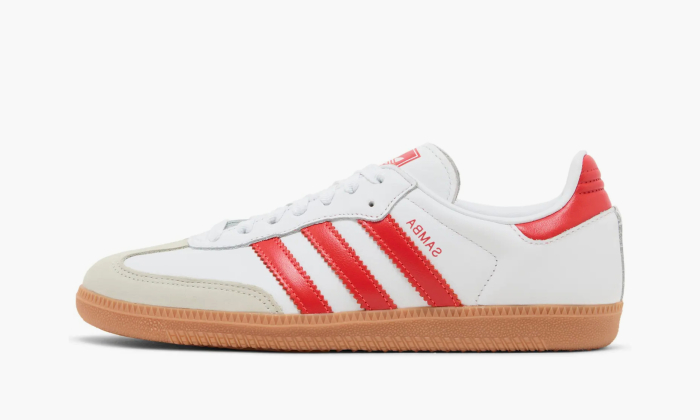 Adidas Samba OG WMNS White Solar Red Gum 