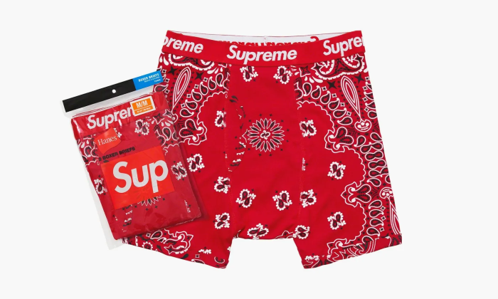 Nike Supreme Hanes Bandana Boxer Briefs 2 Pack Red 