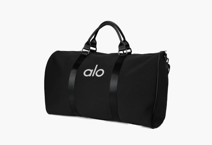 Alo Yoga Large Traverse Duffle Black/Silver 