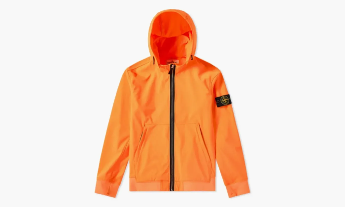 Stone Island Soft Shell R Fixed Hood Jacket Orange 