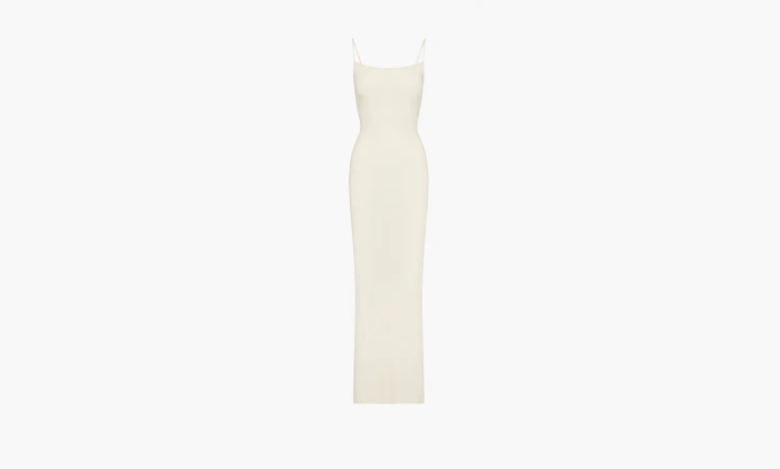 Skims Soft Lounge Long Slip Dress Bone  Skims Soft Lounge Long Slip Dress Bone